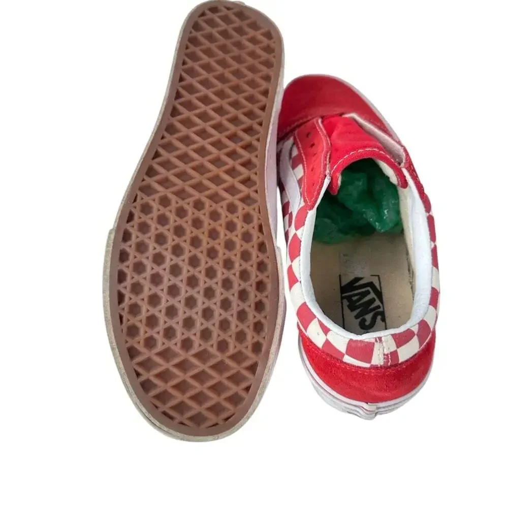 Vans Old Skool Red Checkerboard Sneakers Mens 7 Womens 8.5 Y2K Skate